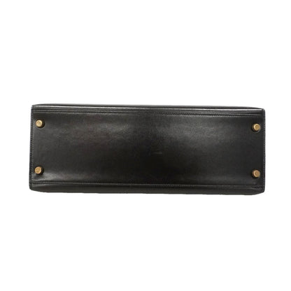 Hermes Handbag Kelly 32 Box Calf Black Gold — view 3