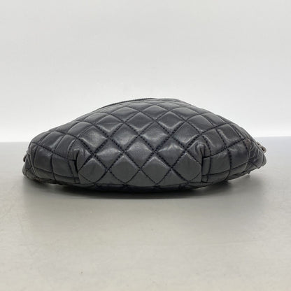 Chanel Waist Bag Quilted Lambskin Black Silver — view 3