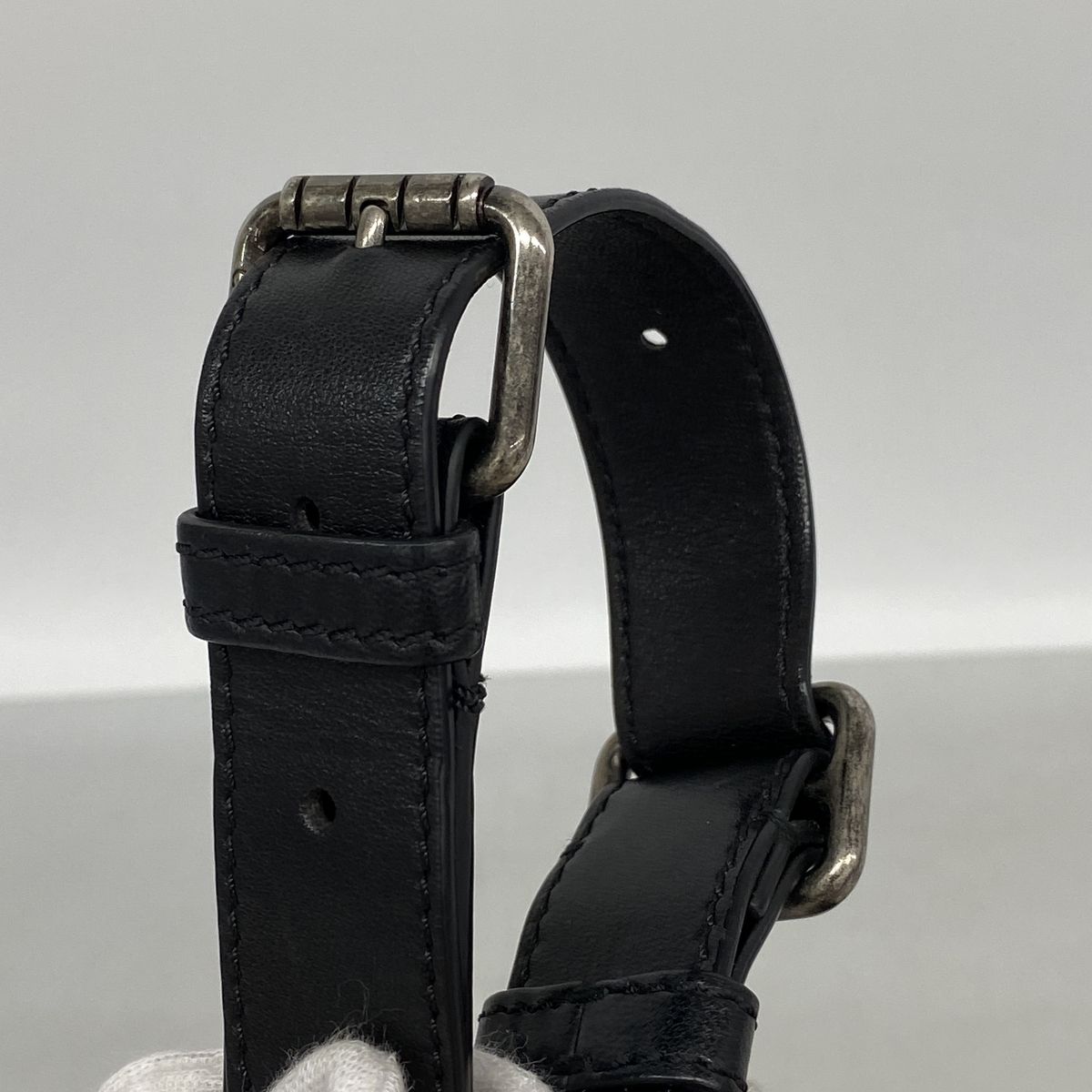 Chanel Waist Bag Quilted Lambskin Black Silver — view 8