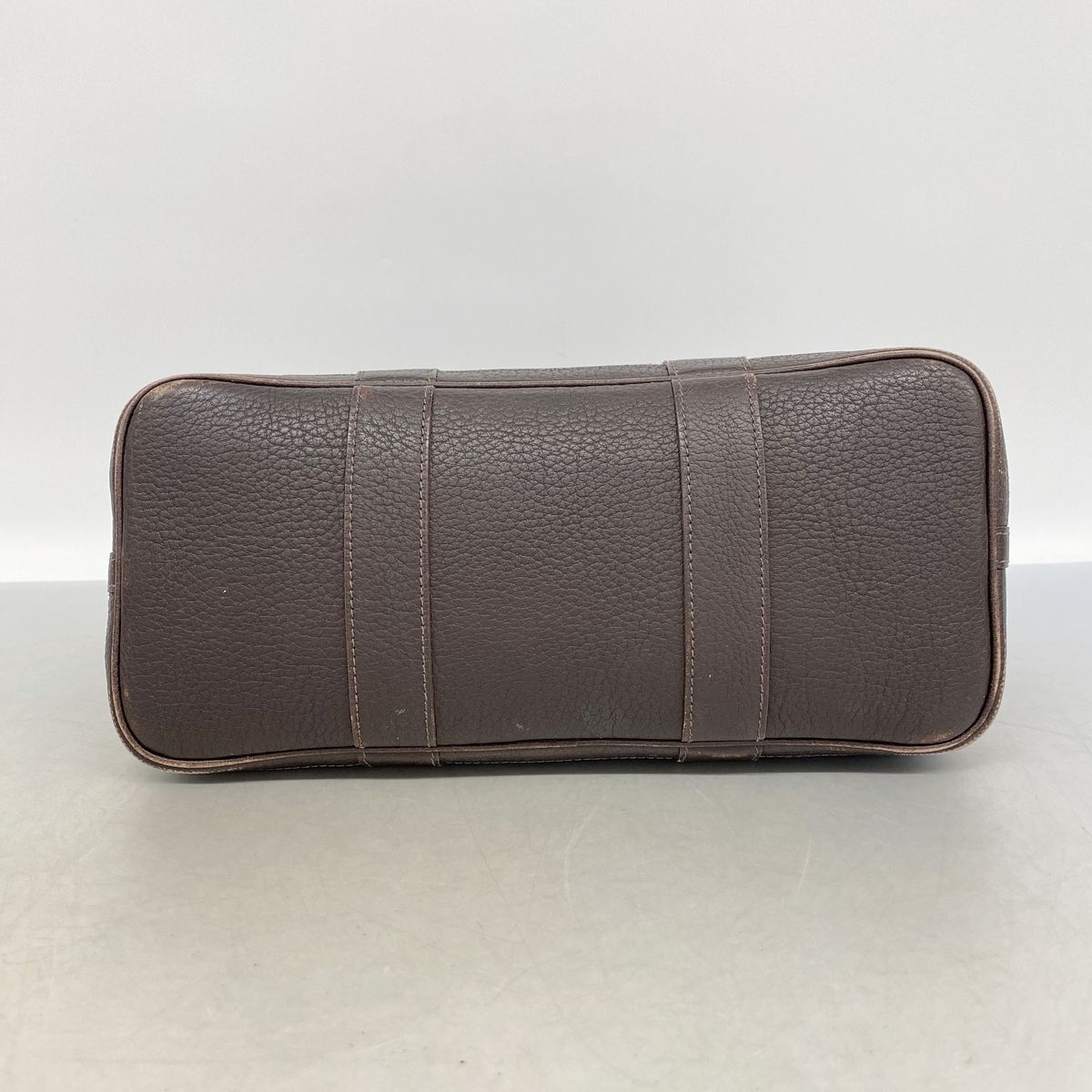 Hermes Tote Bag Petite Ceinture PM Toile H Navy Brown Silver — view 3
