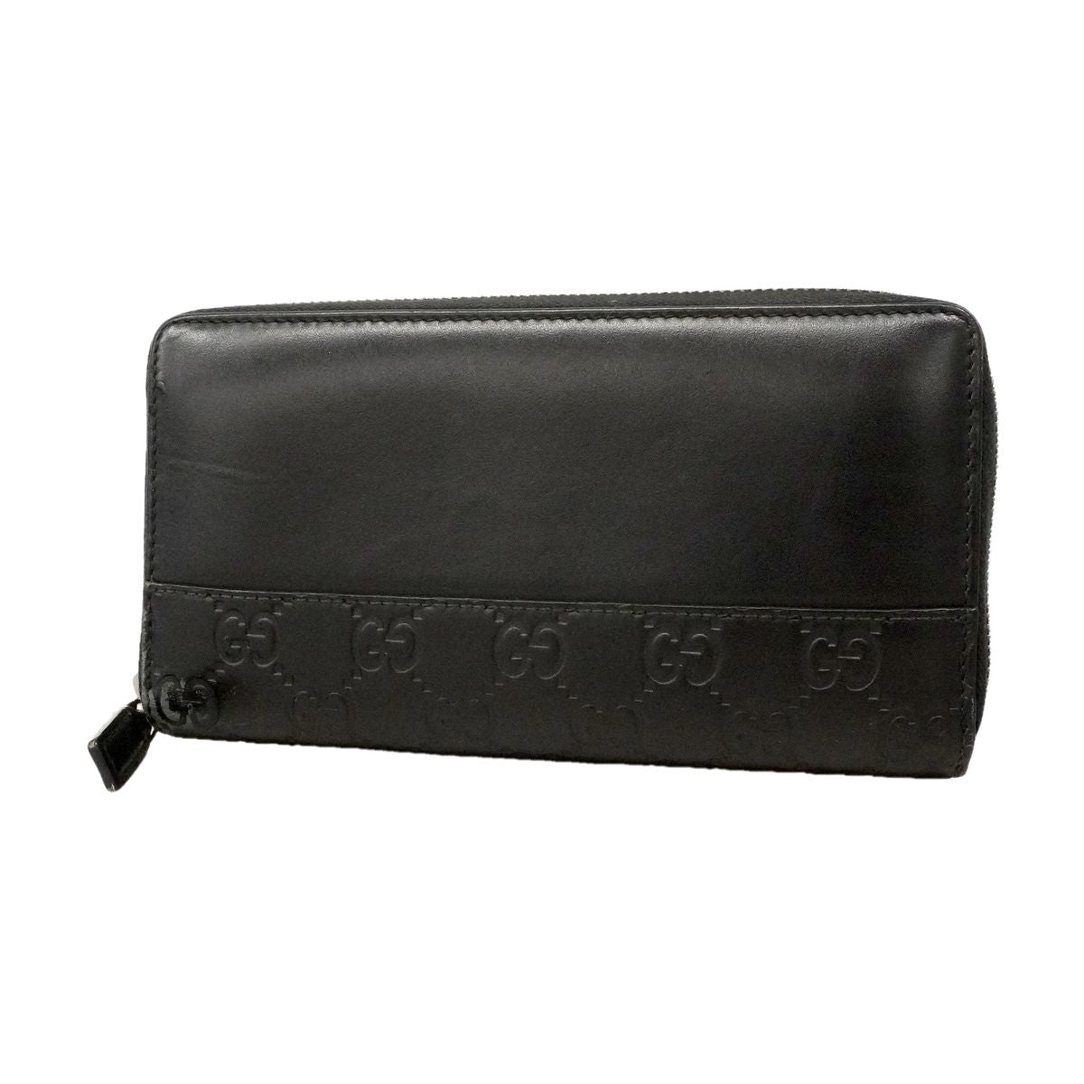 Gucci Wallet Guccissima Leather Black Silver