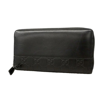 Gucci Wallet Guccissima Leather Black Silver