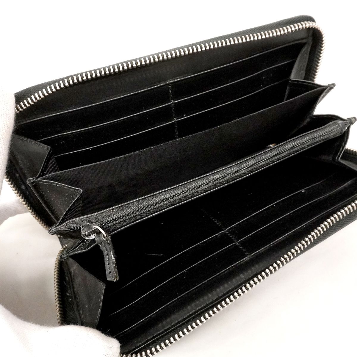 Gucci Wallet Guccissima Leather Black Silver — view 4