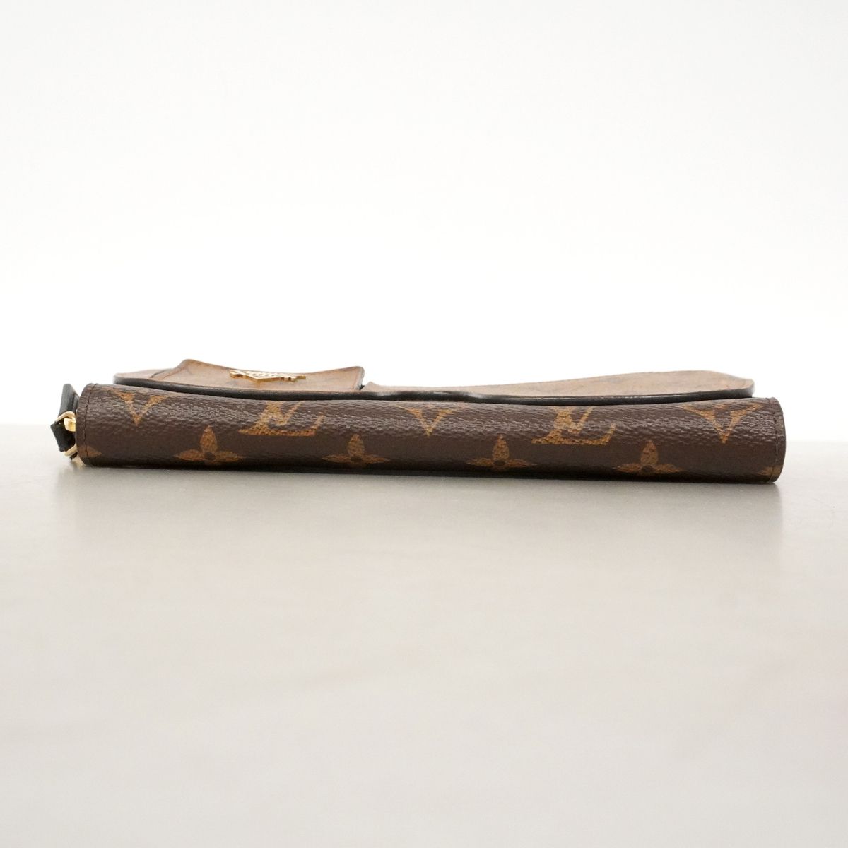 Louis Vuitton Wallet Monogram Reverse Zippy Shady Brown — view 3