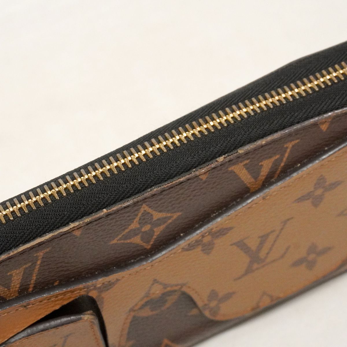 Louis Vuitton Wallet Monogram Reverse Zippy Shady Brown — view 7