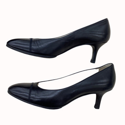 Chanel Pumps CC Logo Leather Black Heels — view 3