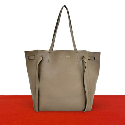 Celine Cabas Phantom Leather Tote Shoulder Bag Business Beige