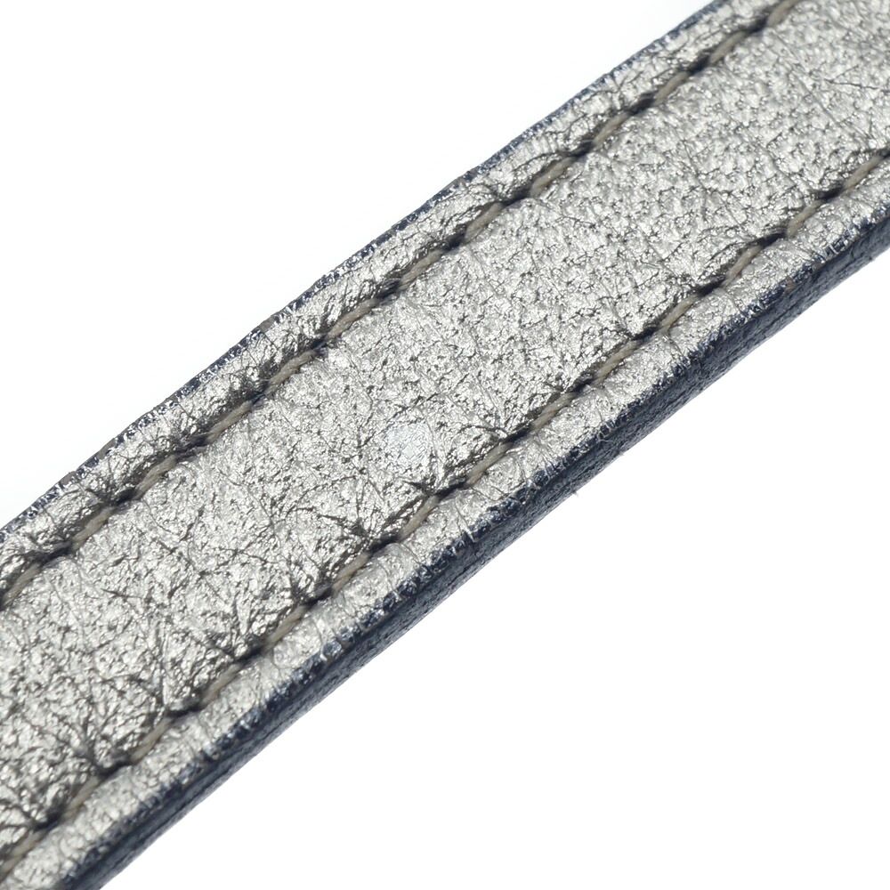 Chanel Belt Silver Leather 75 — view 5