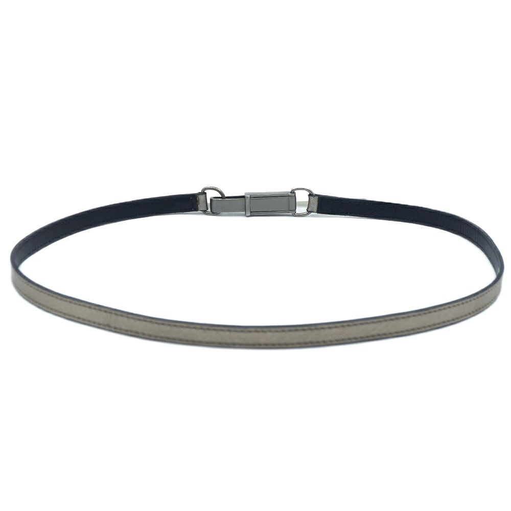 Chanel Belt Silver Leather 75 — view 3