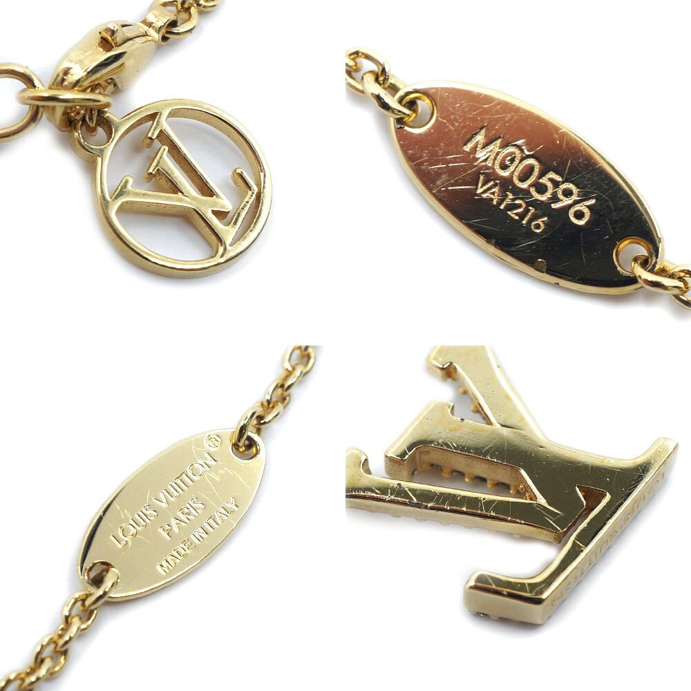 Louis Vuitton Necklace LV Iconic Gold Metal Rhinestone — view 6