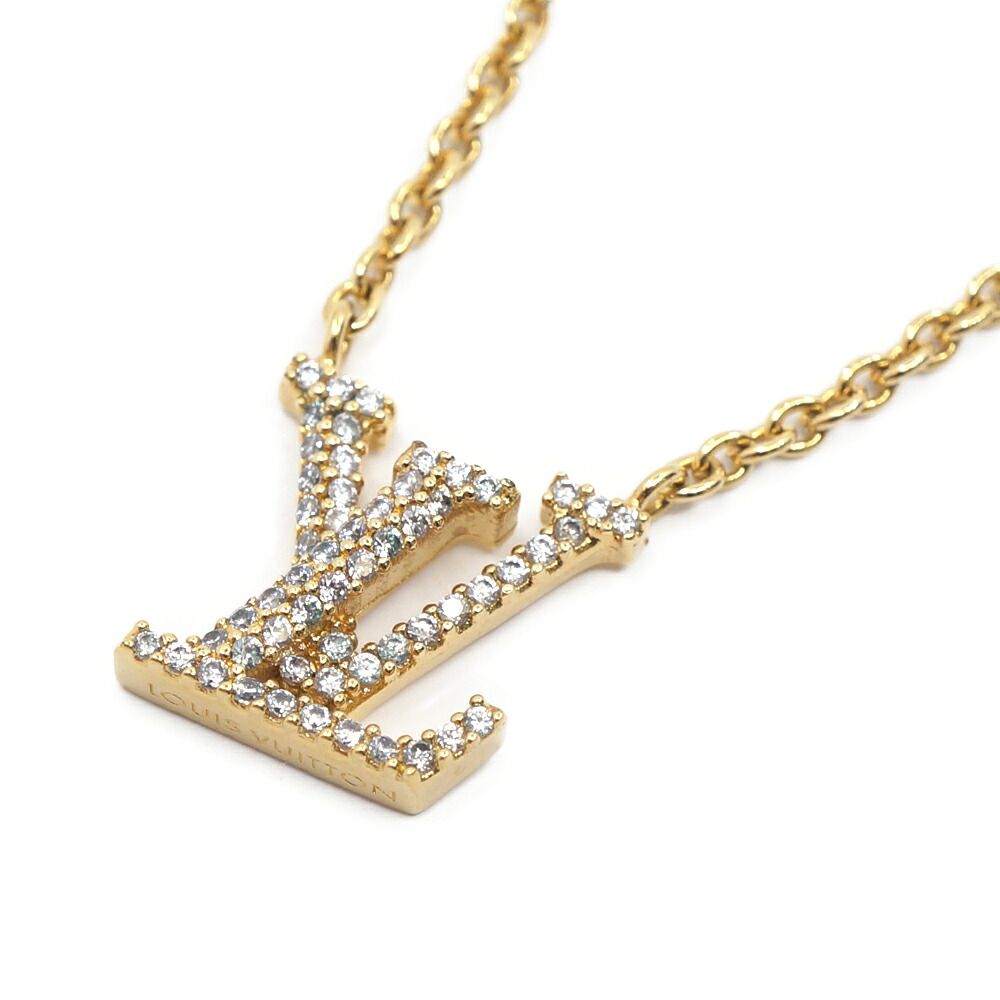Louis Vuitton Necklace LV Iconic Gold Metal Rhinestone — view 3