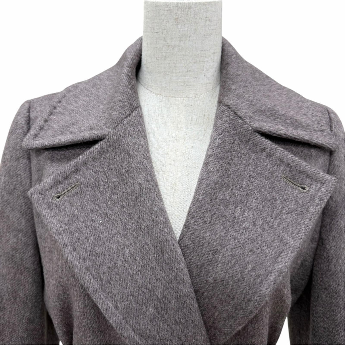 Max Mara Cashmere Camel Cuff with Fur Belted Coat Brown 36 — view 2