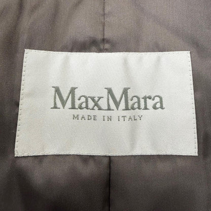 Max Mara Cashmere Camel Cuff with Fur Belted Coat Brown 36 — view 7