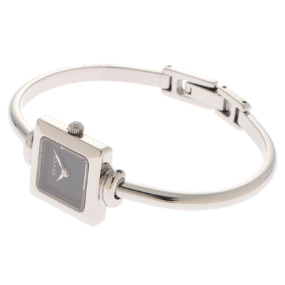 Gucci Bangle Watch Square SS Stainless Steel Black Dial Quartz — view 3