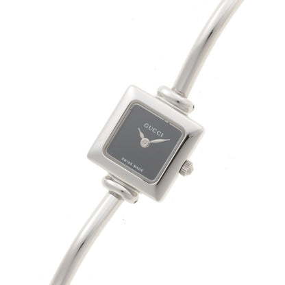 Gucci Bangle Watch Square SS Stainless Steel Black Dial Quartz — view 2