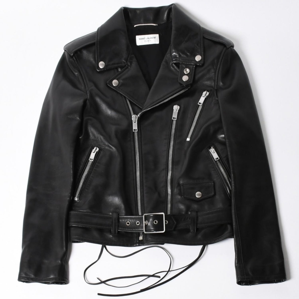 Saint Laurent Paris Hedi Slimane Era Classic Motorcycle Rider's Jacket
