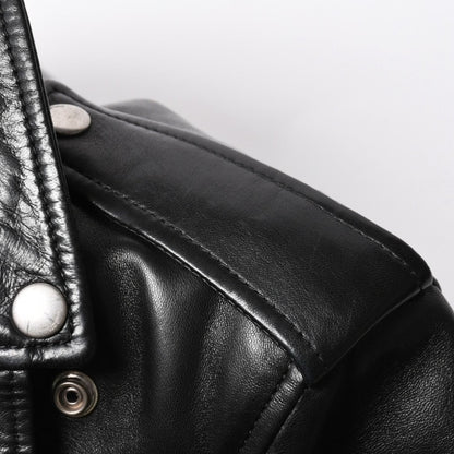 Saint Laurent Paris Hedi Slimane Era Classic Motorcycle Rider's Jacket — view 7
