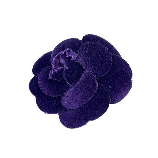 Chanel Corsage Purple Camellia Brooch