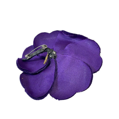 Chanel Corsage Purple Camellia Brooch — view 2