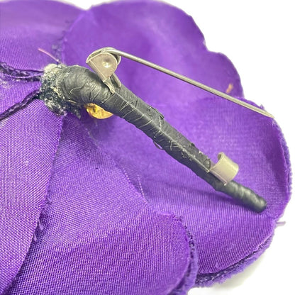 Chanel Corsage Purple Camellia Brooch — view 4
