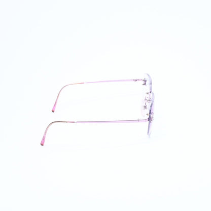 Chanel Rimless Sunglasses Eyewear CC Logo Rhinestone Pink — view 4