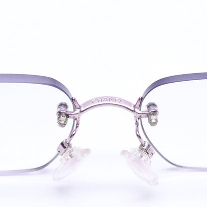 Chanel Rimless Sunglasses Eyewear CC Logo Rhinestone Pink — view 8