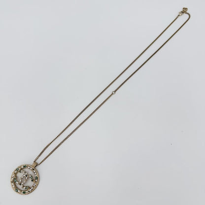 Chanel Necklace CC Logo Adjustable Rhinestone Faux Pearl — view 5