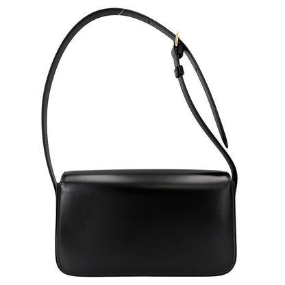 Celine Shoulder Bag Claude Triomphe Crossbody Leather Black Gold — view 2