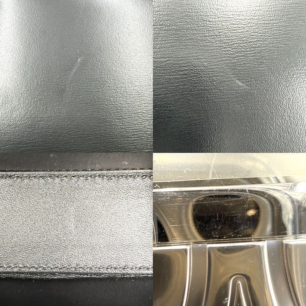 Celine Shoulder Bag Claude Triomphe Crossbody Leather Black Gold — view 6