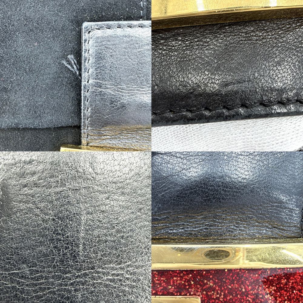 Fendi Shoulder Bag Mamma Bucket Suede Black Gold — view 8