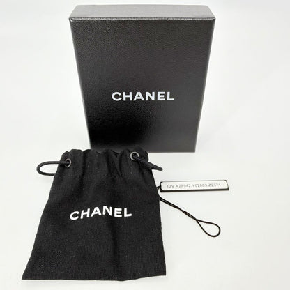 Chanel Necklace CC Logo Rhinestone Silver — view 6