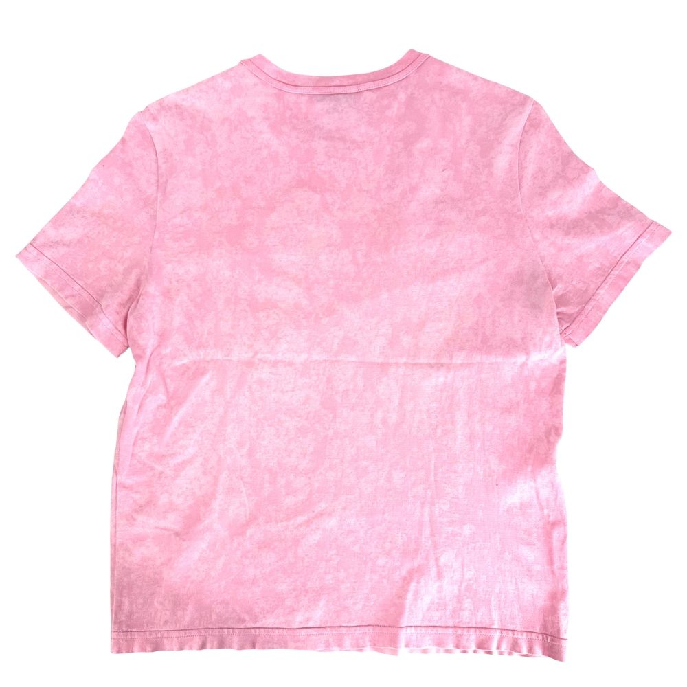 Chanel Short Sleeve T-Shirt Crew Neck CC Logo Top Pink Cotton Spring Summer S — view 2