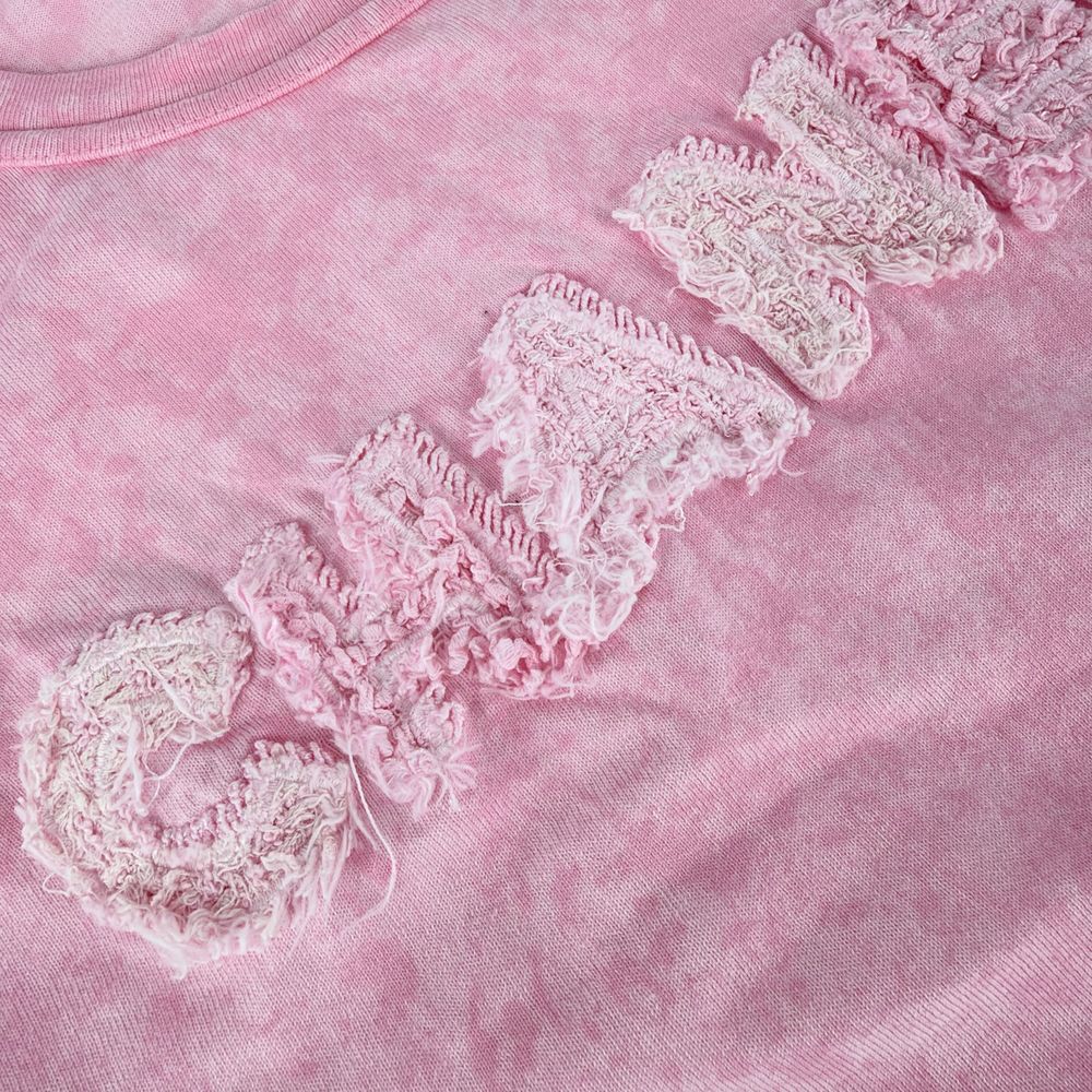 Chanel Short Sleeve T-Shirt Crew Neck CC Logo Top Pink Cotton Spring Summer S — view 7