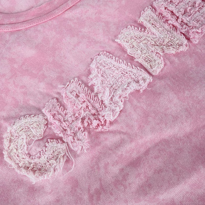 Chanel Short Sleeve T-Shirt Crew Neck CC Logo Top Pink Cotton Spring Summer S — view 7