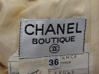 Chanel Wool Nylon Beige Skirt 36 — view 6