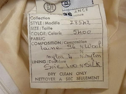 Chanel Wool Nylon Beige Skirt 36 — view 3