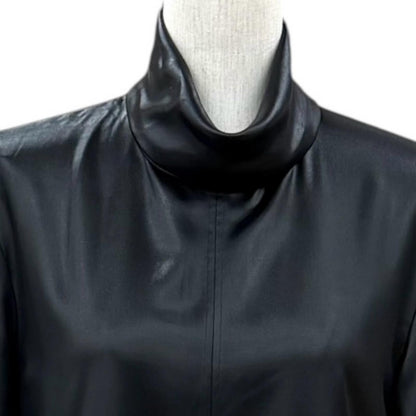 Celine 2 Phoebe Philo Era High Neck Long Sleeve Long Dress Black FR 40 — view 2