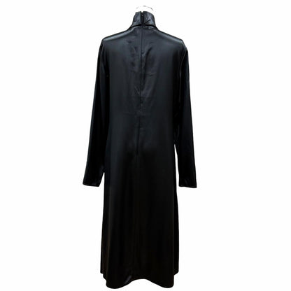 Celine 2 Phoebe Philo Era High Neck Long Sleeve Long Dress Black FR 40 — view 4