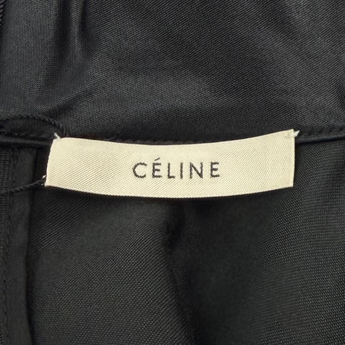 Celine 2 Phoebe Philo Era High Neck Long Sleeve Long Dress Black FR 40 — view 7