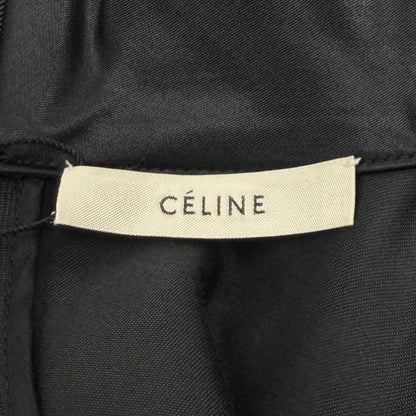 Celine 2 Phoebe Philo Era High Neck Long Sleeve Long Dress Black FR 40 — view 7