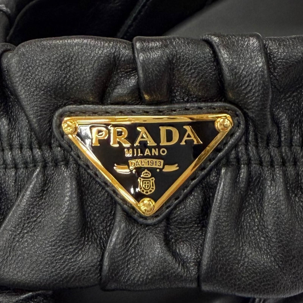 Prada Matelasse Leather Flatform Sandals Triangle Logo Black — view 8