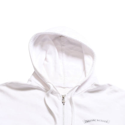 Chrome Hearts Zip Up Hoodie Dagger Zip Scroll Label White L — view 3