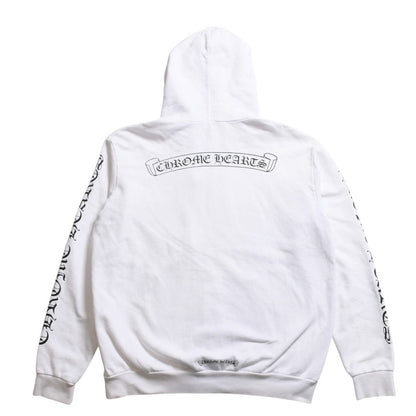 Chrome Hearts Zip Up Hoodie Dagger Zip Scroll Label White L — view 2