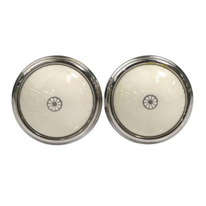 Hermes Earrings Cloisonne Silver