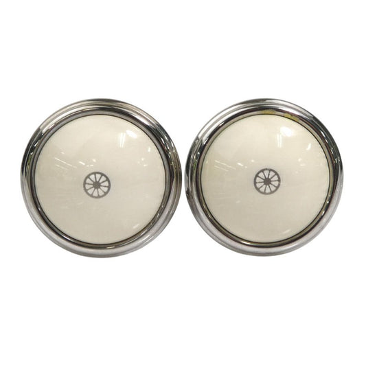 Hermes Earrings Cloisonne Silver