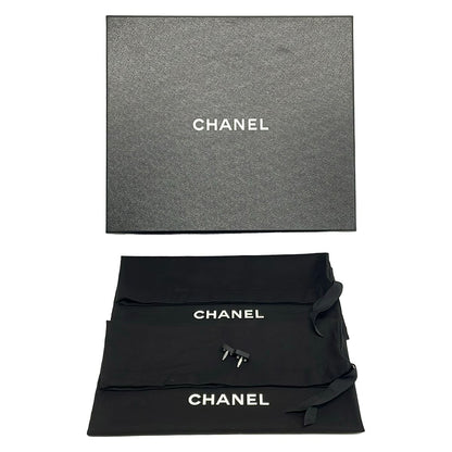 Chanel Short Boots Black Wedge Sole Lambskin — view 8