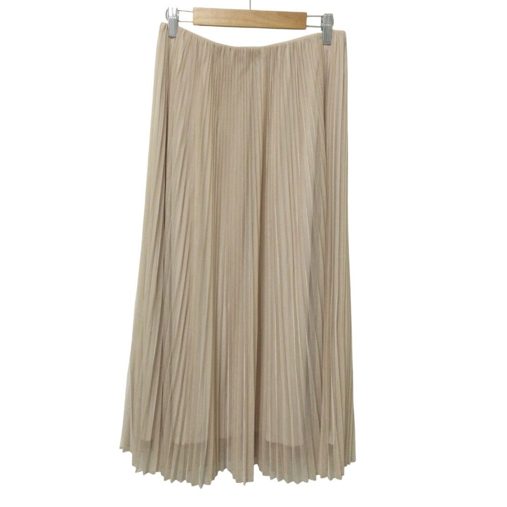 Max Mara Weekend Baby Tulle Pleated Long Skirt Beige Spring Summer Fall Winter S