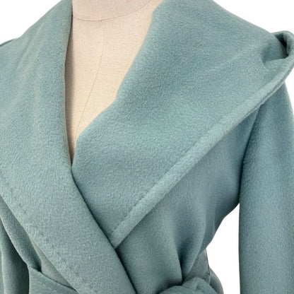 Max Mara Rialto Icon Coat Belted Light Blue Fall Winter 36 — view 4