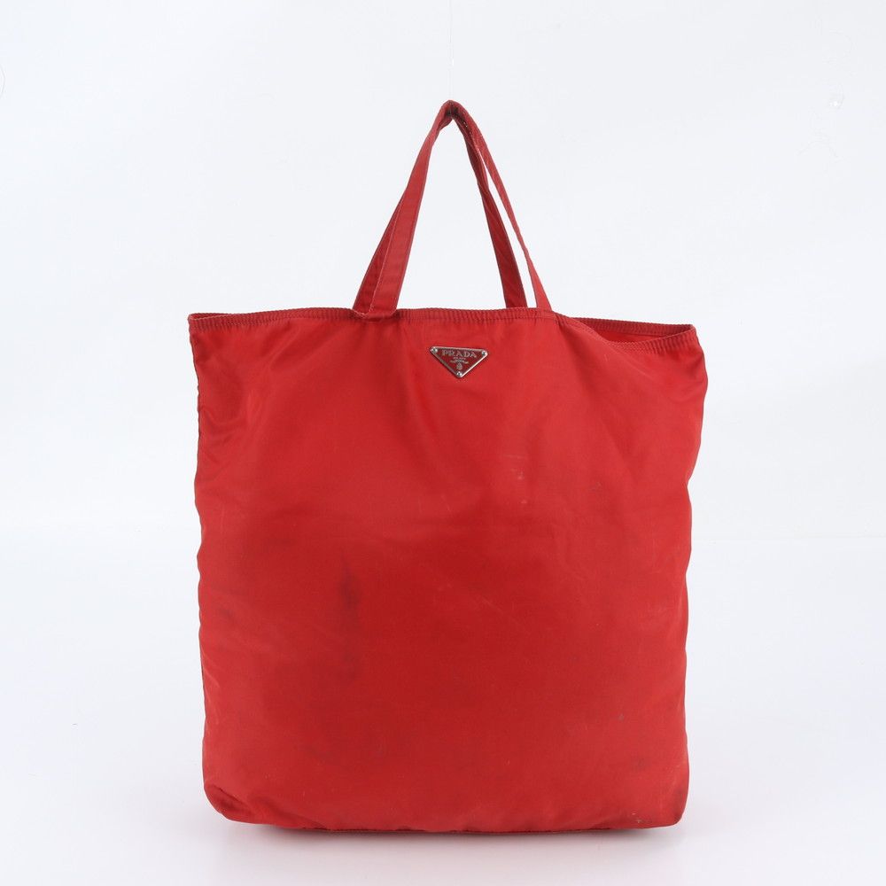 Prada Tessuto Nylon Triangle Logo Robot Tote Bag Shoulder — view 3