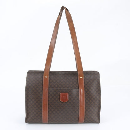 Celine Vintage Macadam Leather Tote Bag Shoulder